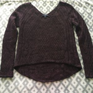 AEO Purple V-Neck Sweater